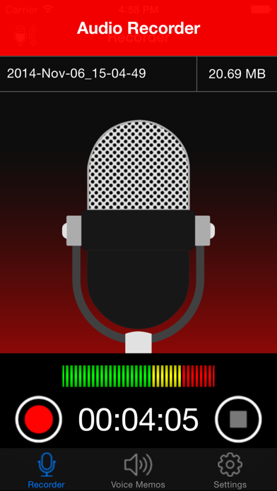 Voice Recorder : Audio Recording, Playback, Trimming and Cloud Sharing Screenshot 1