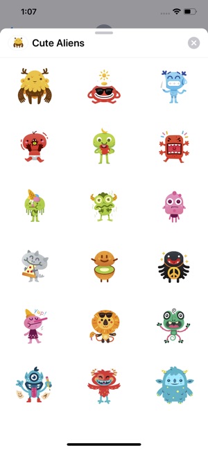 Cute Aliens Sticker Pack