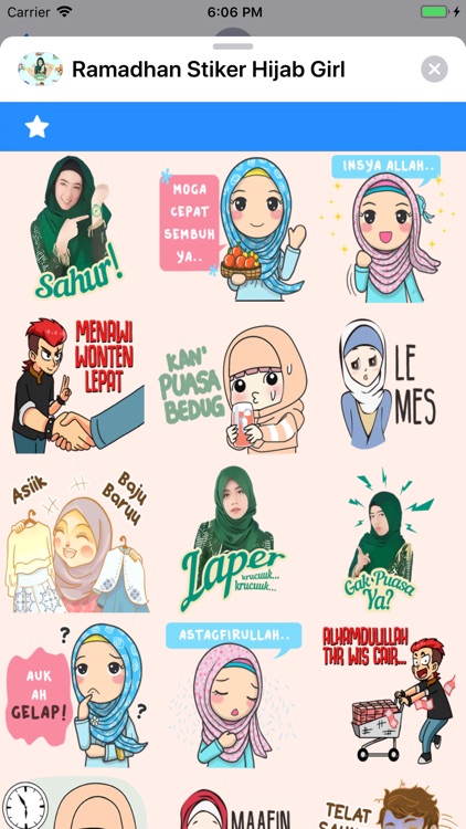 Ramadhan Stiker Hijab Girl