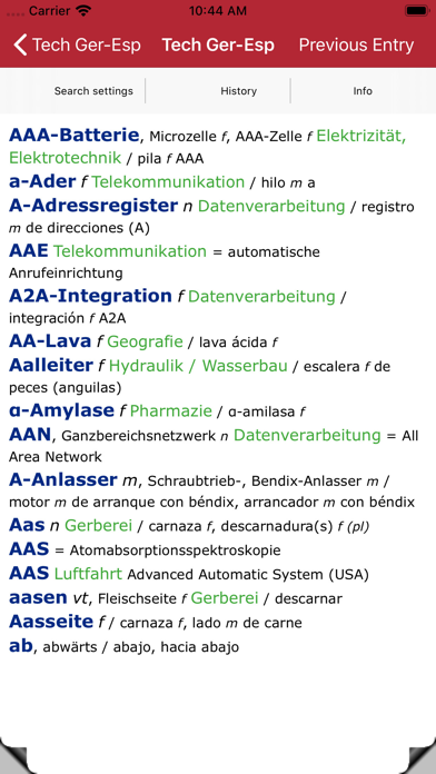 Wörterbuch Technik ES-DE screenshot 2