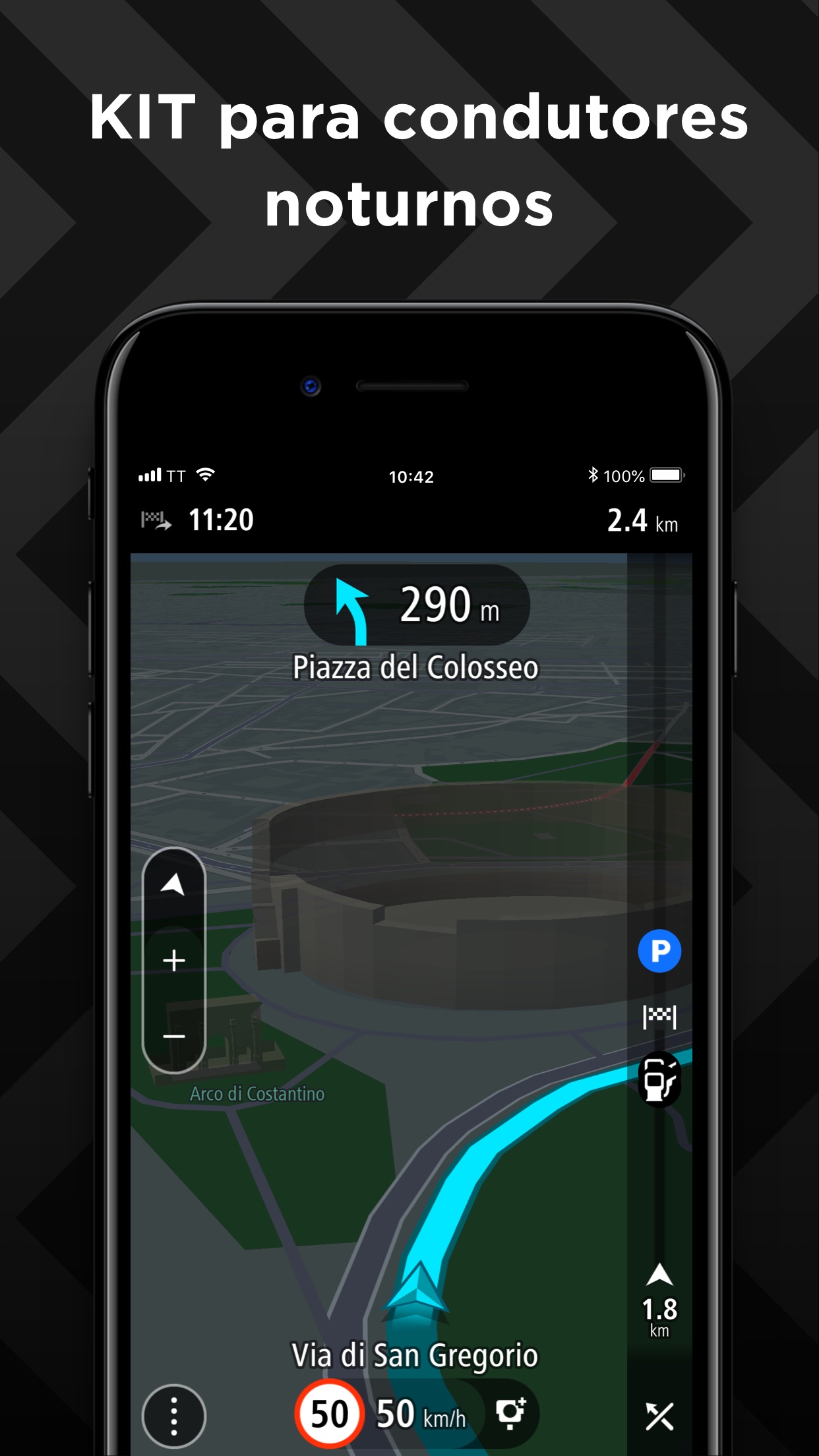 Screenshot do app TomTom GO Navigation