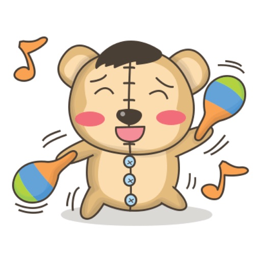 Teddy monkey sticker icon