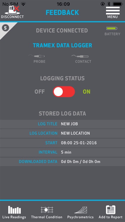 Tramex Feedback Data Logger