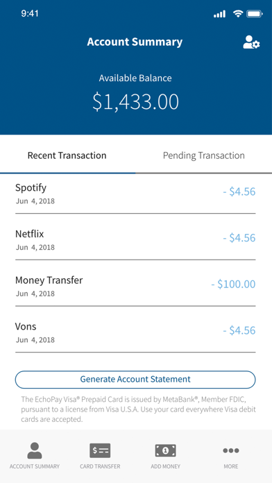 EchoPay Visa Prepaid screenshot 3