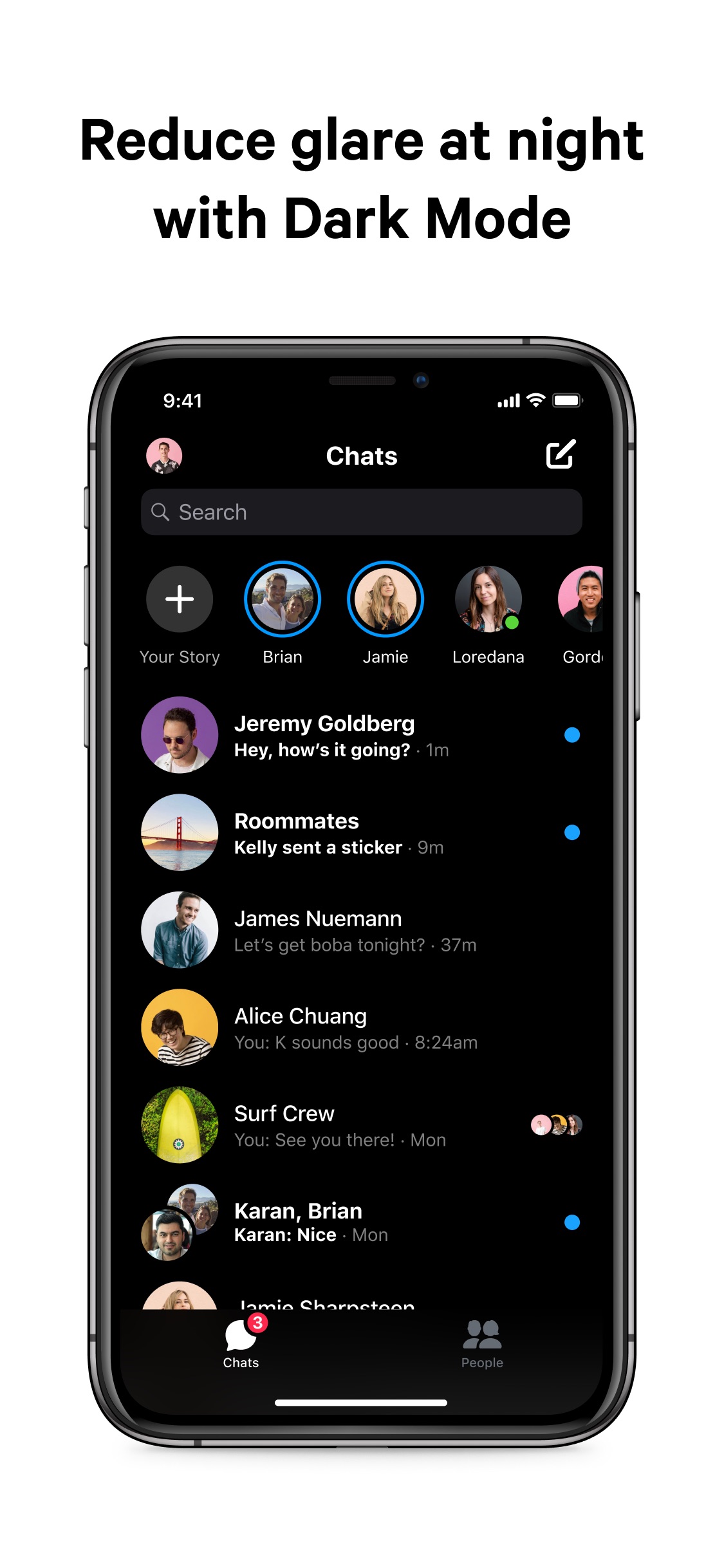 Screenshot do app Messenger