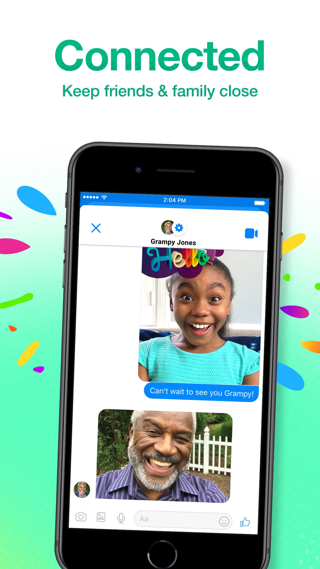 Screenshot do app Messenger Kids
