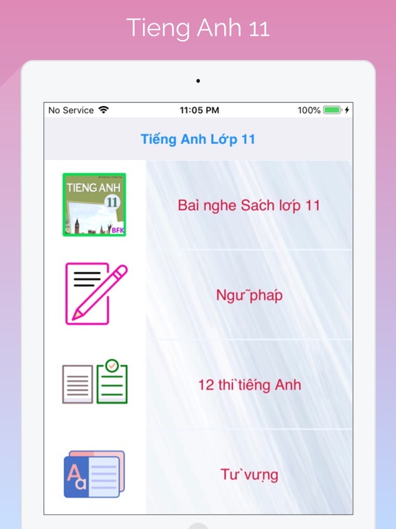 Tieng Anh Lop 11 - English 11 Ipad images
