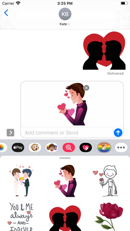 Gay Guy in Love Stickers