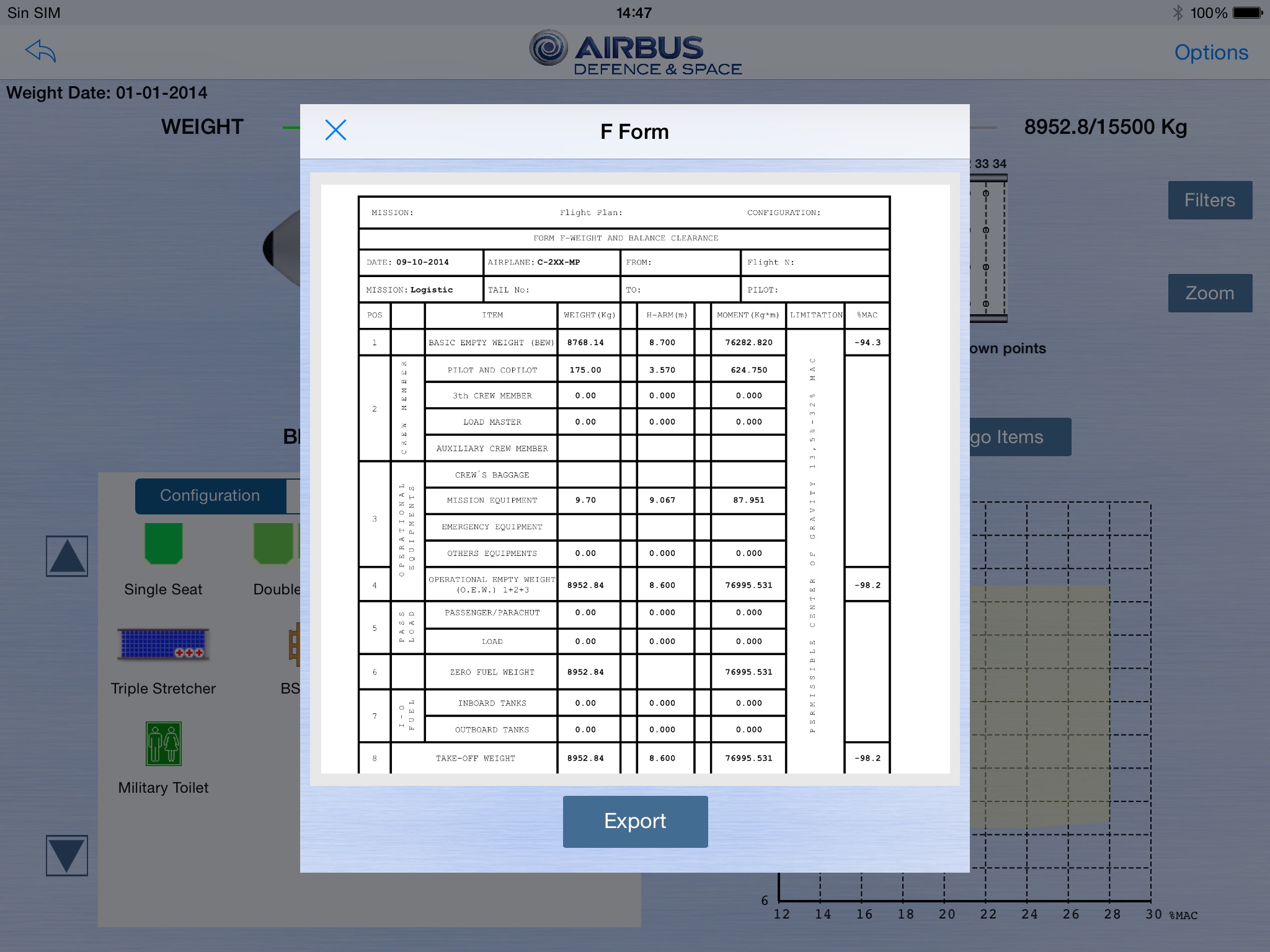 Airbus DS Weight & Balance screenshot 4