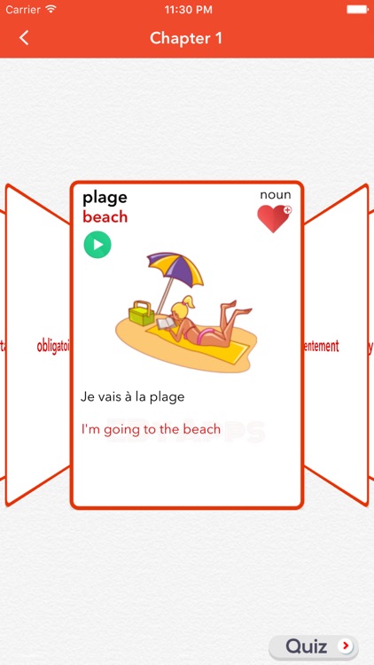 French Vocabulary Flashcards- screenshot-4