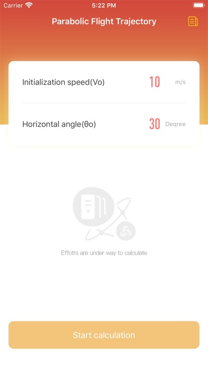 Parabolic Flight Trajectory