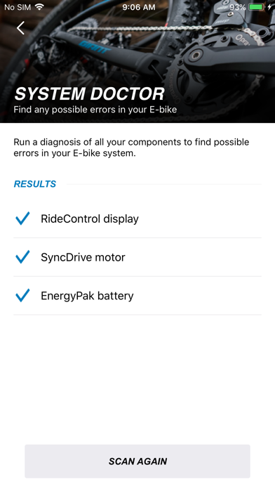RideControl e-bike app screenshot 3