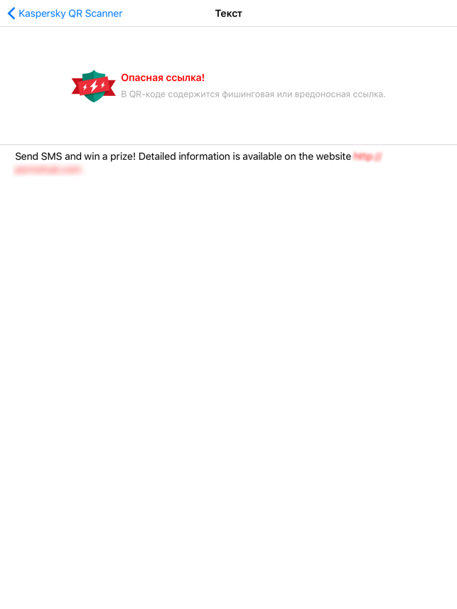 ‎Kaspersky QR Scanner Screenshot