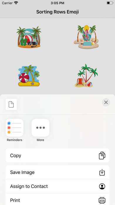 Sorting Rows Emoji screenshot 2