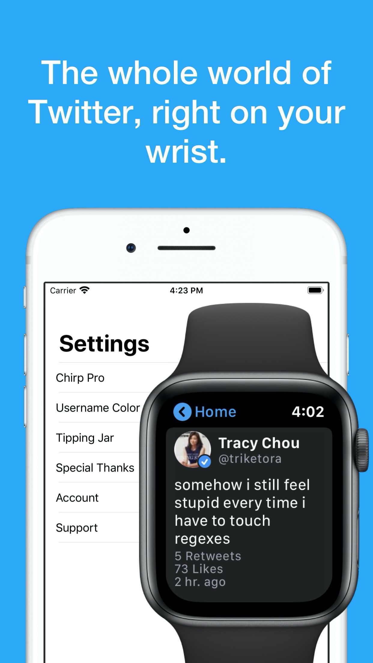 Screenshot do app Chirp for Twitter