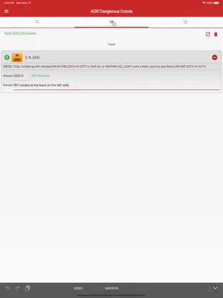 캡처 3 ADR Dangerous Goods iphone