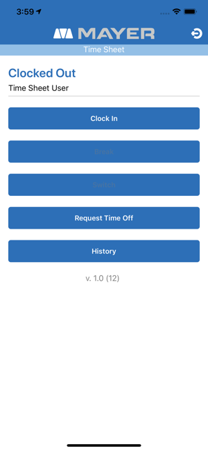 Mayer Time Sheet