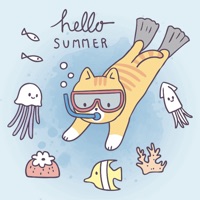 Summer  Vacation Cute Sticker