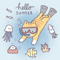 Summer  Vacation Cute Sticker