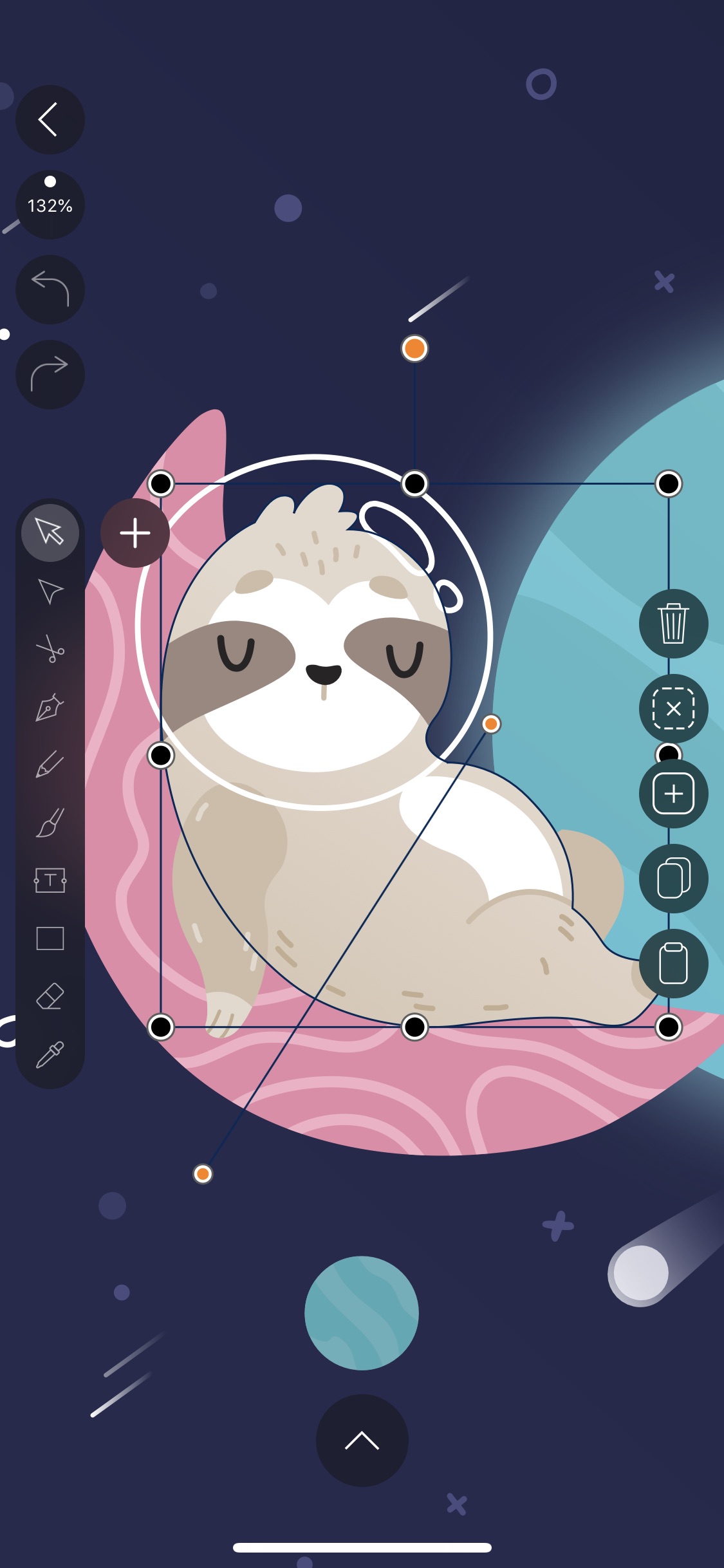 Screenshot do app Vectornator