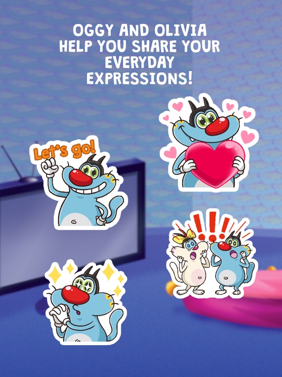 Oggy Stickersのおすすめ画像2