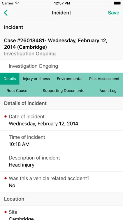 UL EHSS Incidents