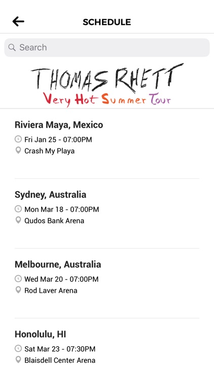 Thomas Rhett's: Home Team App