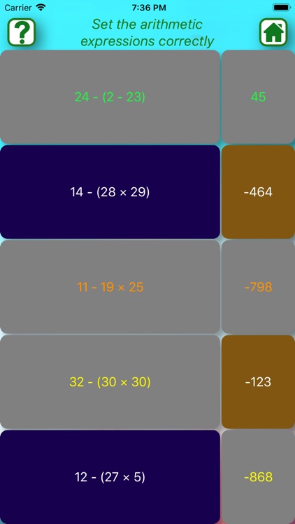 Arithmetic option selection