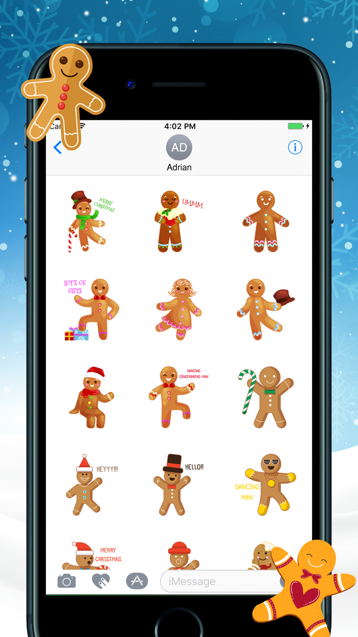 Gingerbread Christmas Stickers