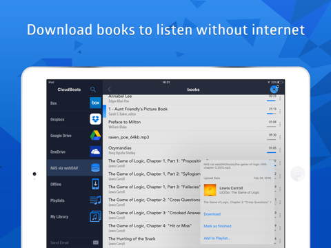 Скриншот из Cloudbeats audiobooks offline