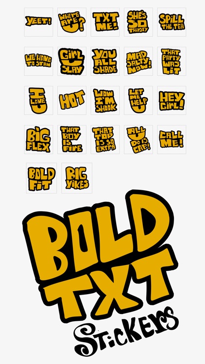 Bold TXT Stickers