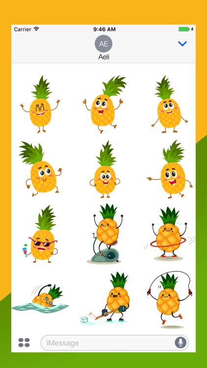 Hawaii Pineapple Stickers Pack