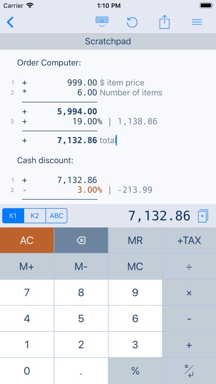 CalcTape Paper Tape Calculator screenshot-0