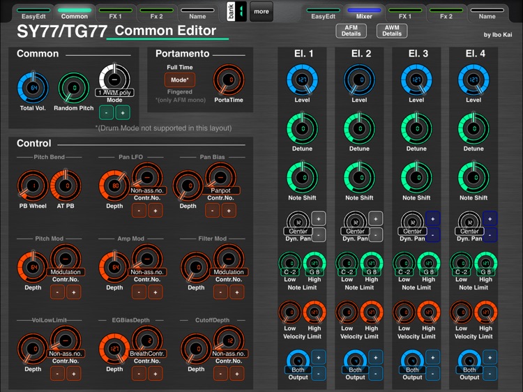 MD77: Yamaha SY77/TG77 Editor