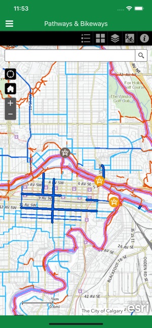 City Of Calgary Pathway Map Calgary Pathways & Bikeways On The App Store