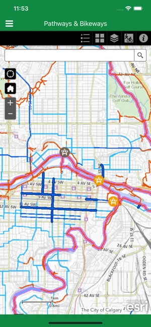 calgary bike path map Calgary Pathways Bikeways On The App Store calgary bike path map