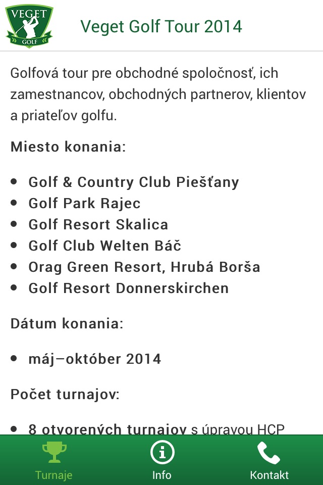 Veget Golf Tour screenshot 4