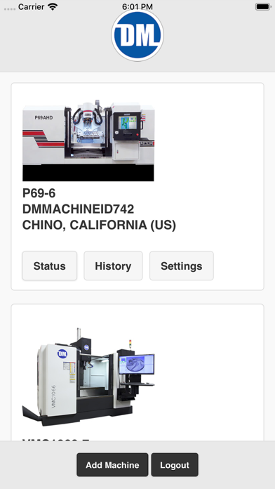 DM CNC Machine Tracker screenshot 2