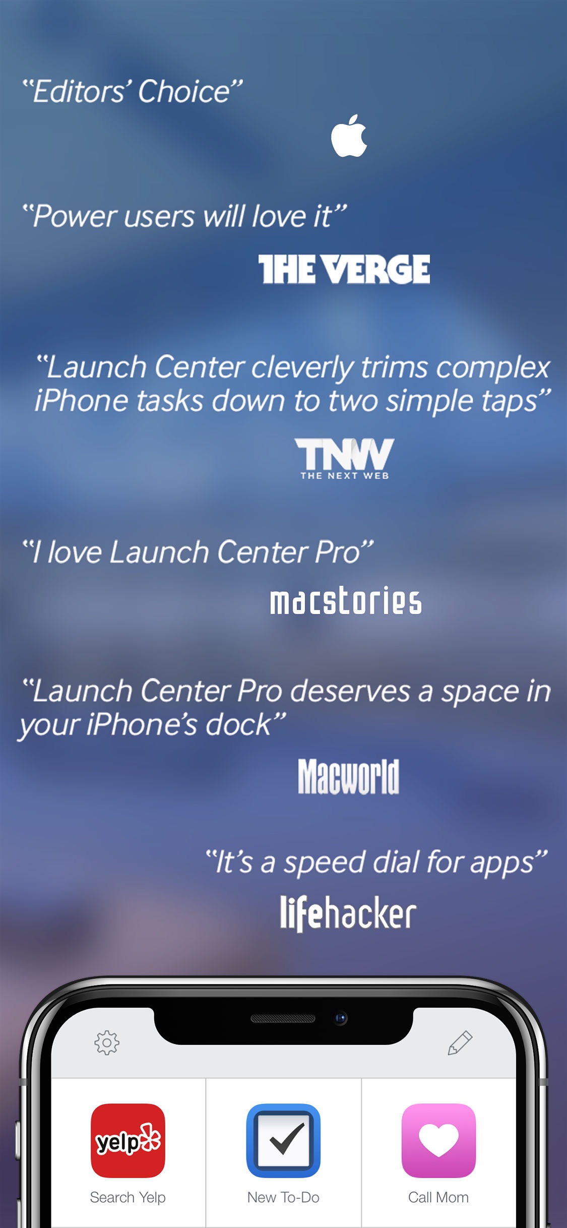 Screenshot do app Launch Center Pro