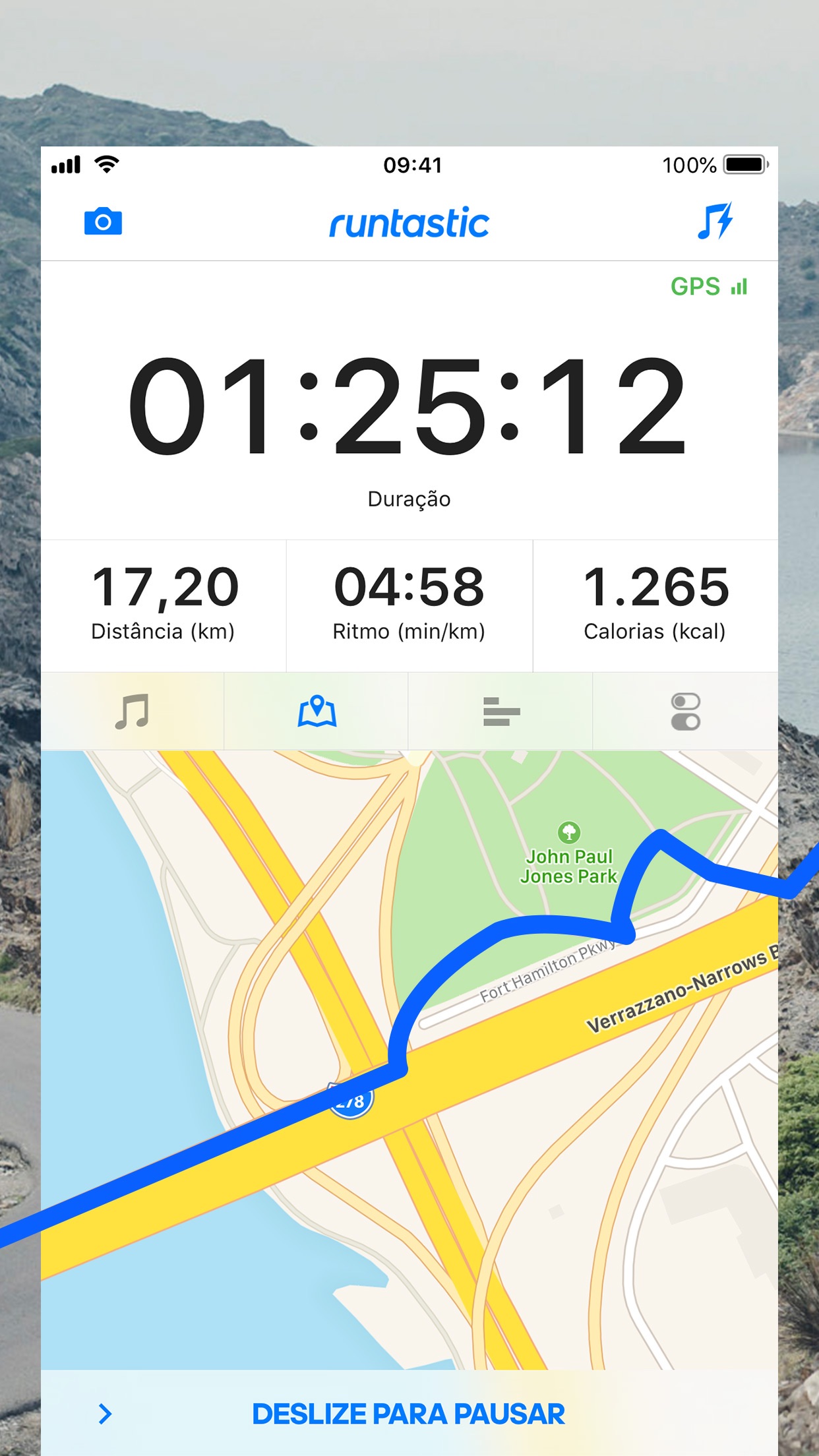 Screenshot do app Runtastic PRO Correr Caminhar