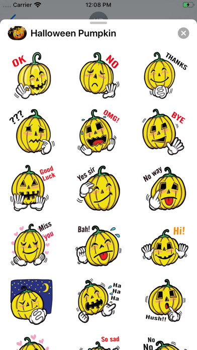 Halloween Pumpkin Cut stickers screenshot 2