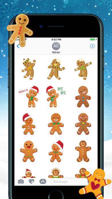 How to cancel & delete Gingerbread Christmas Stickers from iphone & ipad 4