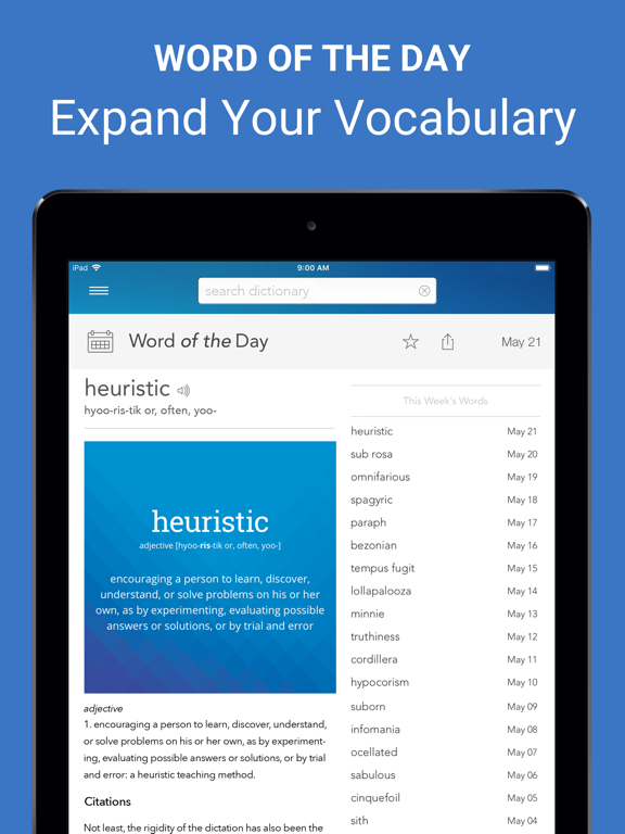 Dictionary.com Dictionary & Thesaurus for iPad screenshot