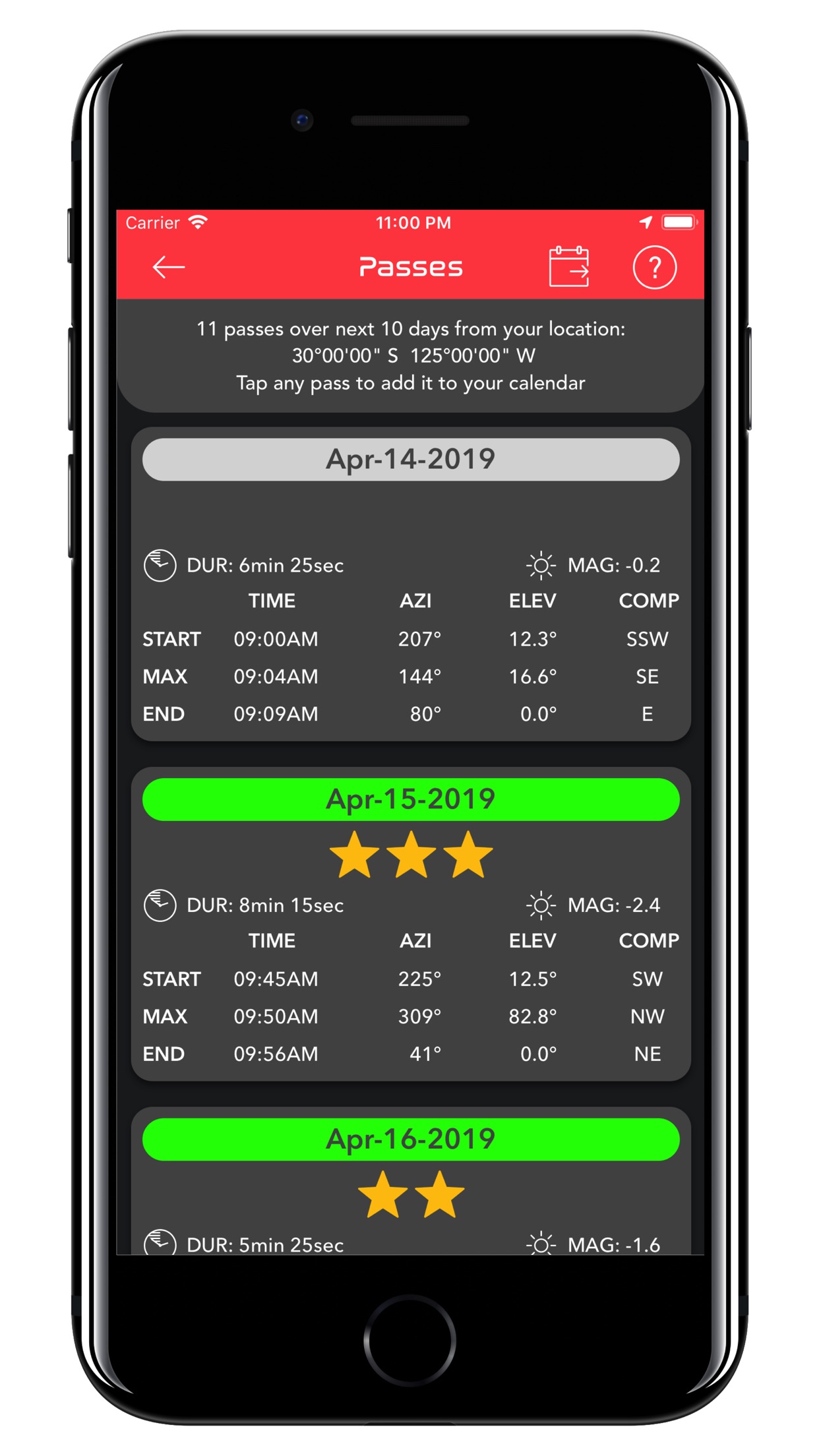 Screenshot do app ISS Real-Time Tracker