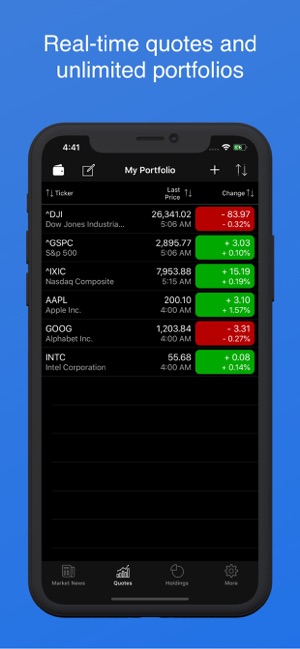 My Stocks Portfolio and Widget