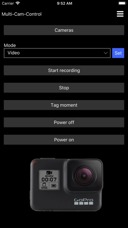 Multi Camera Control for GoPro