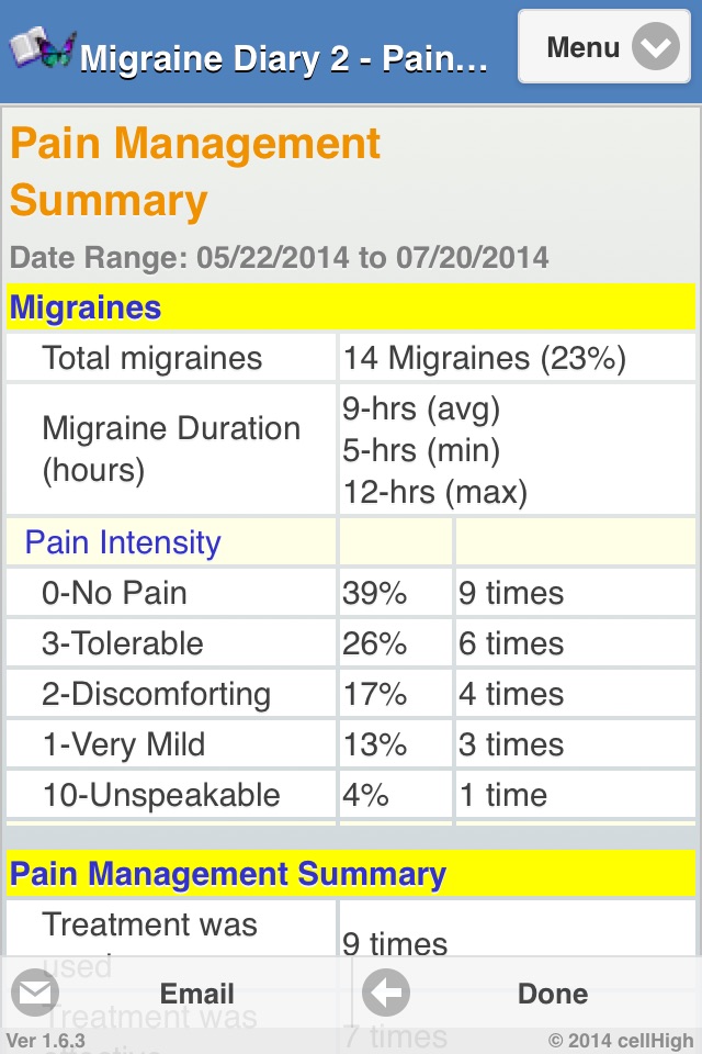 Migraine Diary 2 screenshot 4