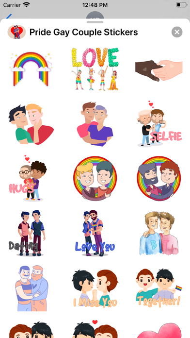 Pride Gay Couple Stickers iphone images