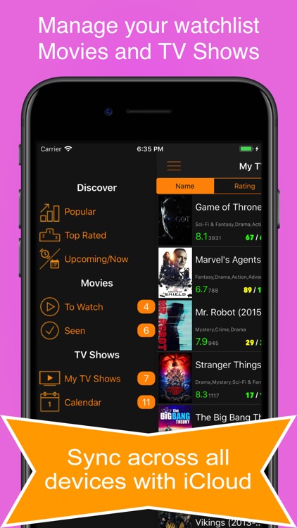 My Movies & TV Shows Watchlist