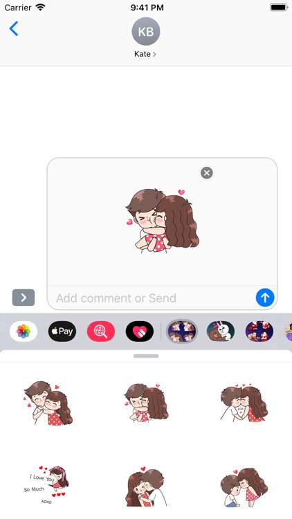 romantic Couple Stickers HD